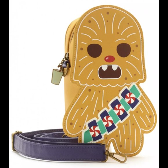 Loungefly Disney Parks Star Wars Chewbacca Christmas Cookie Crossbody Bag - Picture 2 of 9